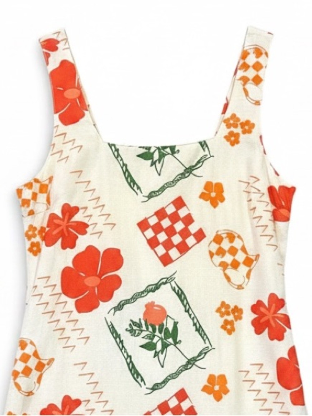 Japna Stamp Linen-Blend Italian Vacation Mini Dress Women’s Size XL - Picture 4 of 9